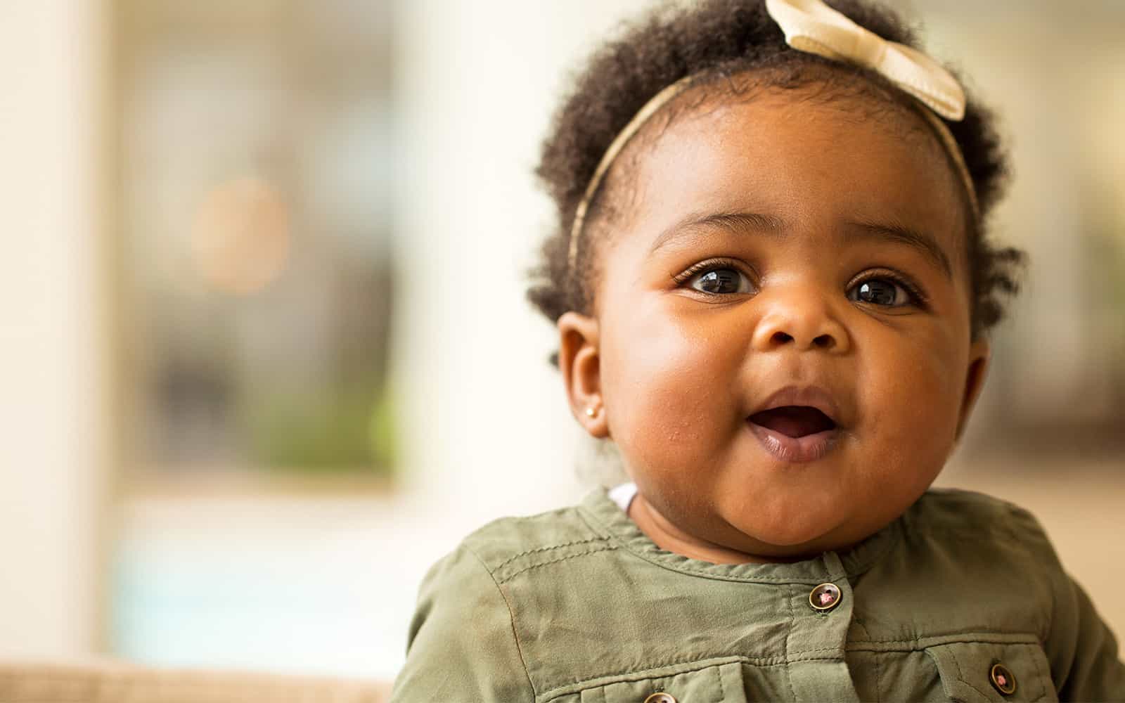 Little girl with bow in her hair