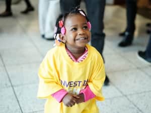 Young child participating in 2019 Illinois Advocacy Day