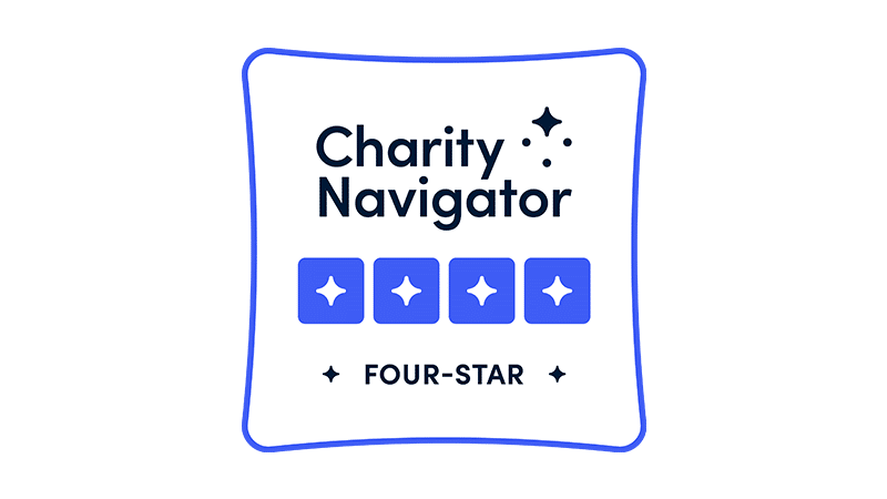 Charity Navigator 4-star charity rating badge